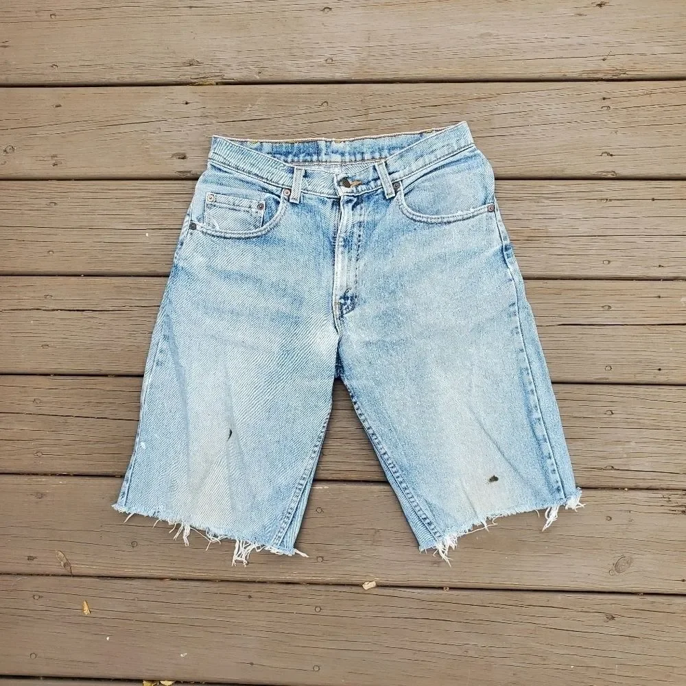 Vintage 90s y2k High Waisted Dad‎ Cut Off Cutoffs Jean Shorts Jorts Men's 31